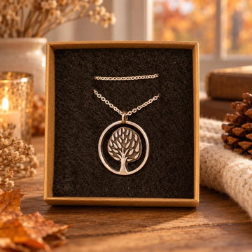 Planet Tree Halskette - recyceltes Silber