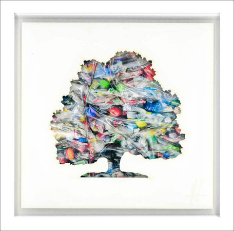 Baum für Baum - dreidimensionales Kunstwerk aus der limitierten Unikatserie von Thomas Luettgen - Motiv 1 - Bild plus Baumspende in deutschem Landesforst