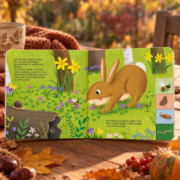 Henry, der kleine Hase - im Frühling | Pappebuch mit Griff-Register